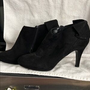 Impo Black Suede Ankle Booties